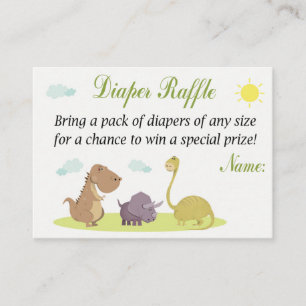 Dinosaur Diaper Raffle Tickets