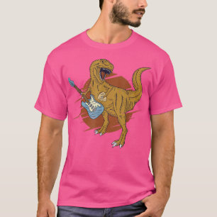 Dinosaur die gitar Funny Guitarist Player Mus T-shirt