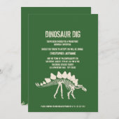Dinosaur Dig Birthday Kaart (Voorkant / Achterkant)