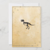 Dinosaur Dig Birthday Party T-Rex Dino Invite Kaart (Achterkant)
