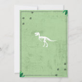 Dinosaur Dig Birthday Party T-Rex Dino Invite Kaart (Achterkant)