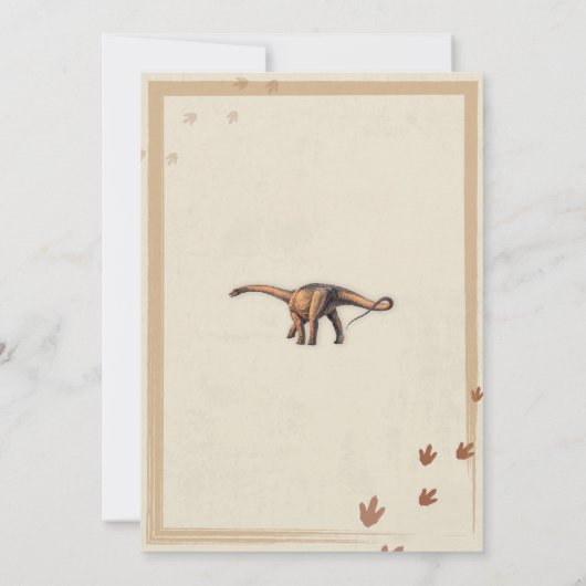 Dinosaur Dig Birthday Party T-Rex Dino Pink Invite Kaart (Achterkant)