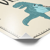 Dinosaur Dig Birthday Sign Foto Afdruk (Hoek)