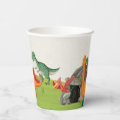 Dinosaur Dig Dino Verjaardag Party Cups Papieren Bekers (Achterkant)