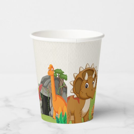 Dinosaur Dig Dino Verjaardag Party Cups Papieren Bekers (Rechts)