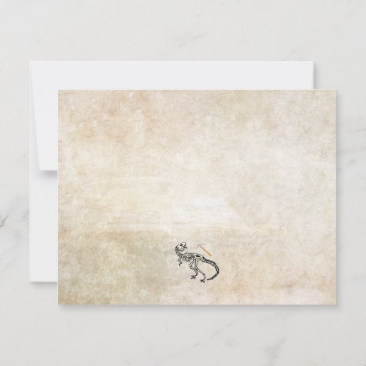 Dinosaur Dig Fossil Birthday Party Bedankkaart (Achterkant)