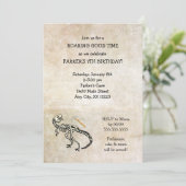 Dinosaur Dig Fossil Birthday Party nodigt uit Kaart (Staand voorkant)