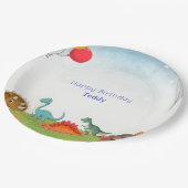 Dinosaur Dig Verjaardagsfeest Borden Papieren Bordje (Gekanteld)