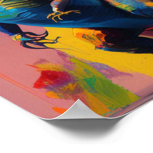 Dinosaur Digital Art: Helderheid en levendige T-Re Poster (Hoek)