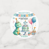 Dinosaur Dino 1e verjaardag Confetti (Kleine voorkant)