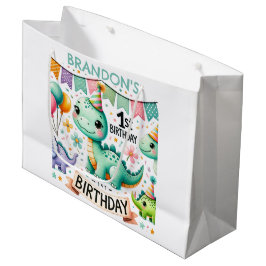 Dinosaur Dino 1e verjaardag Groot Cadeauzakje
