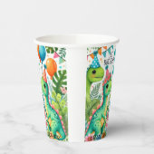 Dinosaur Dino 1e verjaardag Papieren Bekers (Links)