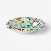 Dinosaur Dino 1e verjaardag Papieren Kommen (Gebogen)