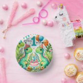 Dinosaur Dino 1e verjaardag Papieren Kommen (Feest)