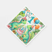 Dinosaur Dino 1e verjaardag Servet (Hoek)