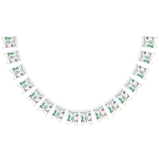 Dinosaur Dino 1e verjaardag Vlaggetjes (Alle)