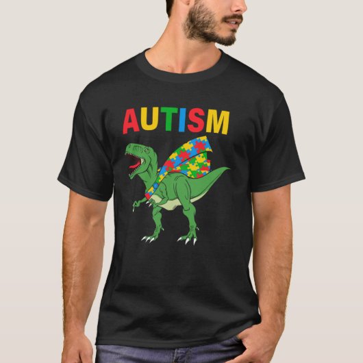 Dinosaur Dino Autism Child Awareness Choose Kindne T-shirt (Voorkant)