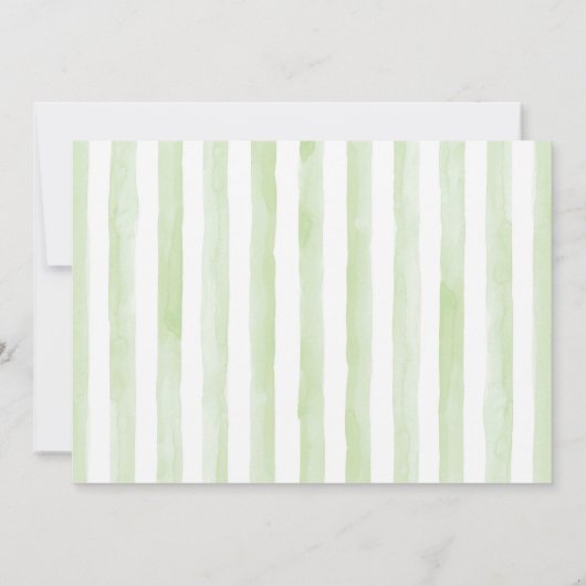 Dinosaur, Dino Baby shower Groene uitnodiging (Achterkant)