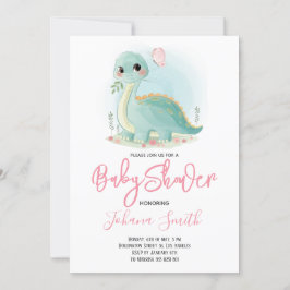 Dinosaur Dino Baby shower Invitation Kaart