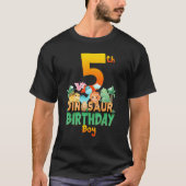Dinosaur Dino Birthday Boy Trex Group Matching Age T-shirt (Voorkant)