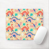 Dinosaur Dino Eggs Brontosaurus Pattern Muismat (Met muis)