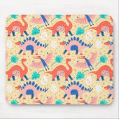 Dinosaur Dino Eggs Brontosaurus Pattern Muismat (Voorkant)