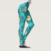 Dinosaur Dino Eggs T-Rex Pattern Leggings (Rechts)