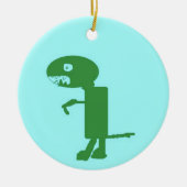 Dinosaur Dino, Green Blue Digital Kinder Art Keramisch Ornament (Voorkant)