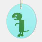 Dinosaur Dino, Green Blue Digital Kinder Art Keramisch Ornament (Links)