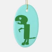Dinosaur Dino, Green Blue Digital Kinder Art Keramisch Ornament (Rechts)