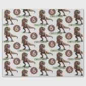 Dinosaur dino Party Kids Birthday Trex Cadeaupapier (Vlak)