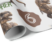 Dinosaur dino Party Kids Birthday Trex Cadeaupapier (Rol Hoek)
