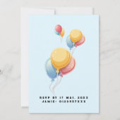 Dinosaur dino party kids verjaardag blauw grappig kaart (Achterkant)