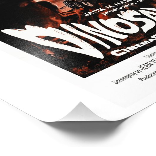 Dinosaur, Dino, Saurus  Retro Cinema Foto Afdruk (Hoek)