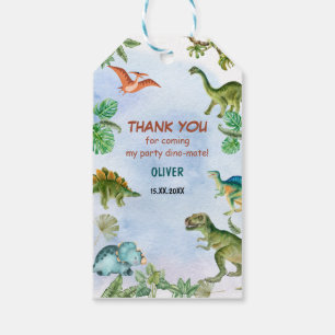 Dinosaur Dino T-rex verjaardagscadeau Bedankt Cadeaulabel