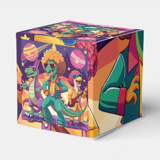Dinosaur Disco Dig Foam Boards Bedankdoosjes (Achterkant)