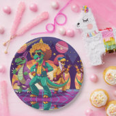 Dinosaur Disco Dig Foam Boards Papieren Bordje (Feest)