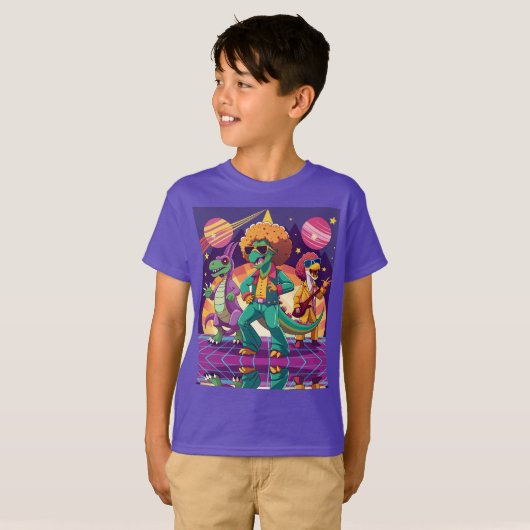 Dinosaur Disco Dig Foam Boards T-shirt (Voorkant volledig)