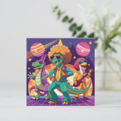 Dinosaur Disco Dig Kaart (Staand voorkant)