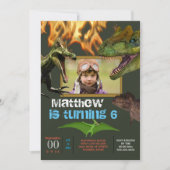 Dinosaur DIY-fotojongens: themagefamen Kaart (Voorkant)