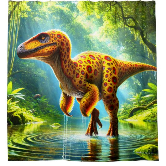 Dinosaur Douchegordijn (Voorkant)