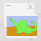 Dinosaur Drawing Briefkaart (Voorkant / Achterkant)