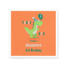 Dinosaur Drie Rex 3de Verjaardag
