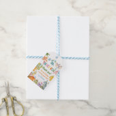 Dinosaur Drie Rex 3de Verjaardagsfeestje  Cadeaulabel (Met Touw)