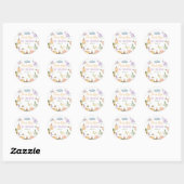 Dinosaur Drie Rex 3de Verjaardagsfeestje Ronde Sticker (Vel)