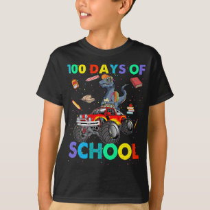 Dinosaur Drive Truck 100 dagen van Kinder schooljo T-shirt