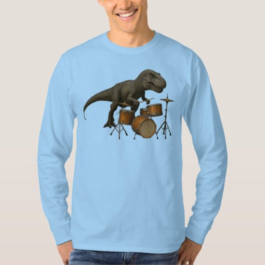 Dinosaur drummen LV mannen T-shirt (Voorkant)