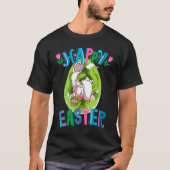 Dinosaur Easter Basket With Eggs Happy Easter  1 T-shirt (Voorkant)