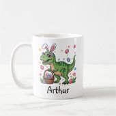 Dinosaur Easter Bunny Custom Name Mug For Kids Koffiemok (Links)