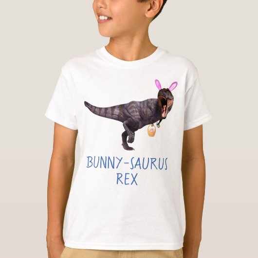 Dinosaur Easter Bunny T-Rex Tyrannosaurus Funny T-shirt (Voorkant)